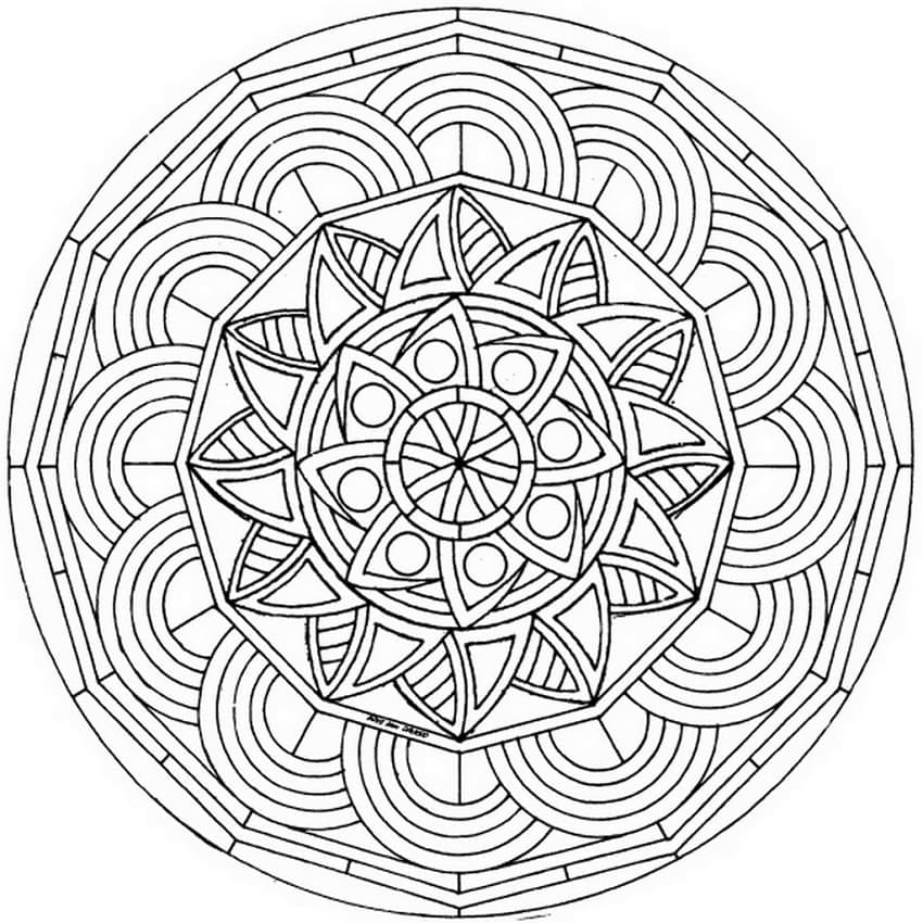 Coloriage gratuit Mandalas Celtiques #173966 de la collection Mandalas à imprimer