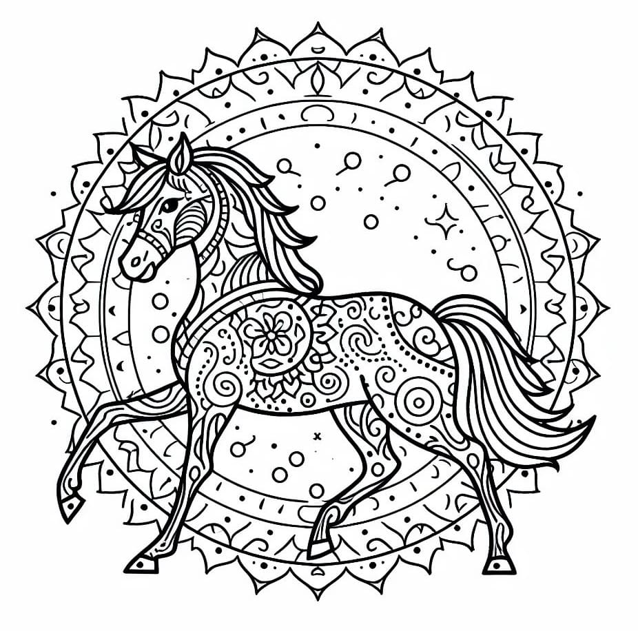 Coloriage gratuit Mandalas Cheval #213428 de la collection Mandalas à imprimer Coloriage gratuit Mandalas Cheval #213428 de la collection Mandalas à imprimer