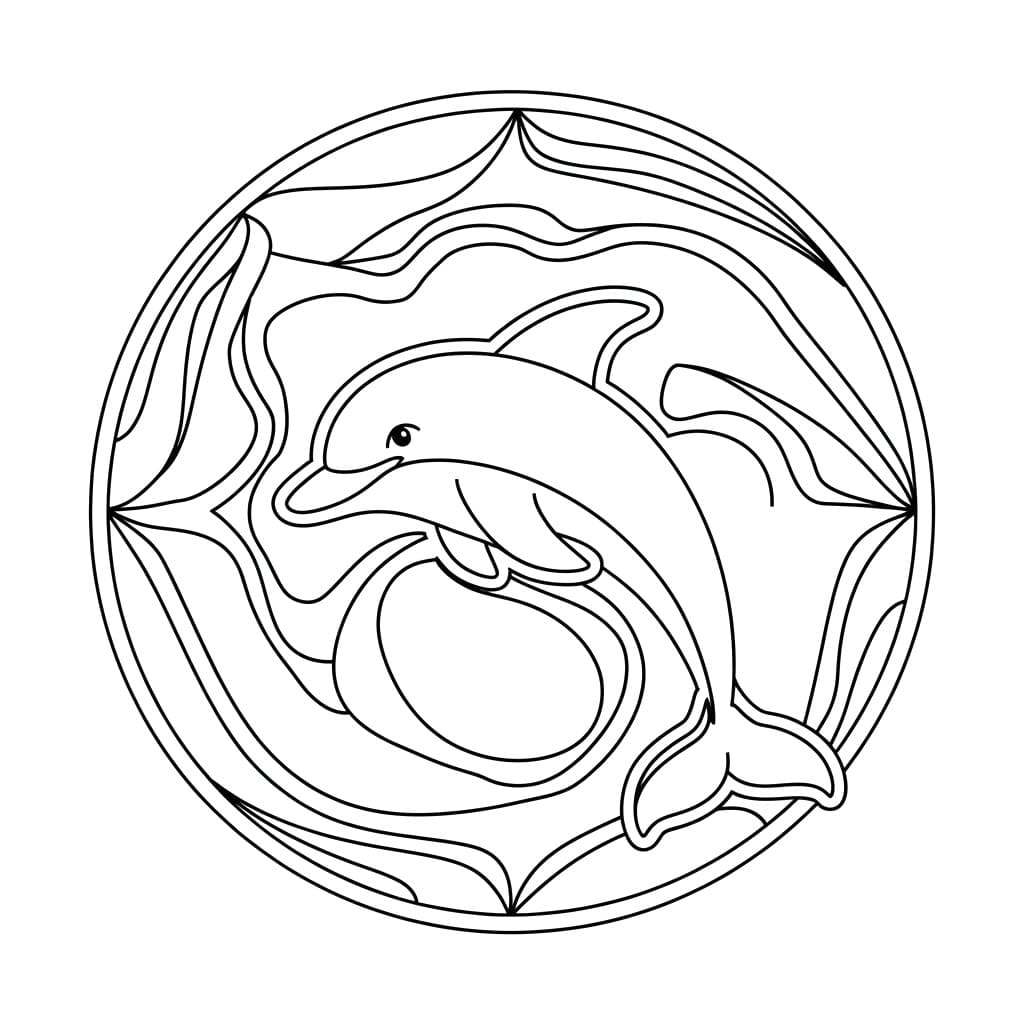 Coloriage gratuit Mandalas Dauphin #219083 de la collection Mandalas à imprimer Coloriage gratuit Mandalas Dauphin #219083 de la collection Mandalas à imprimer
