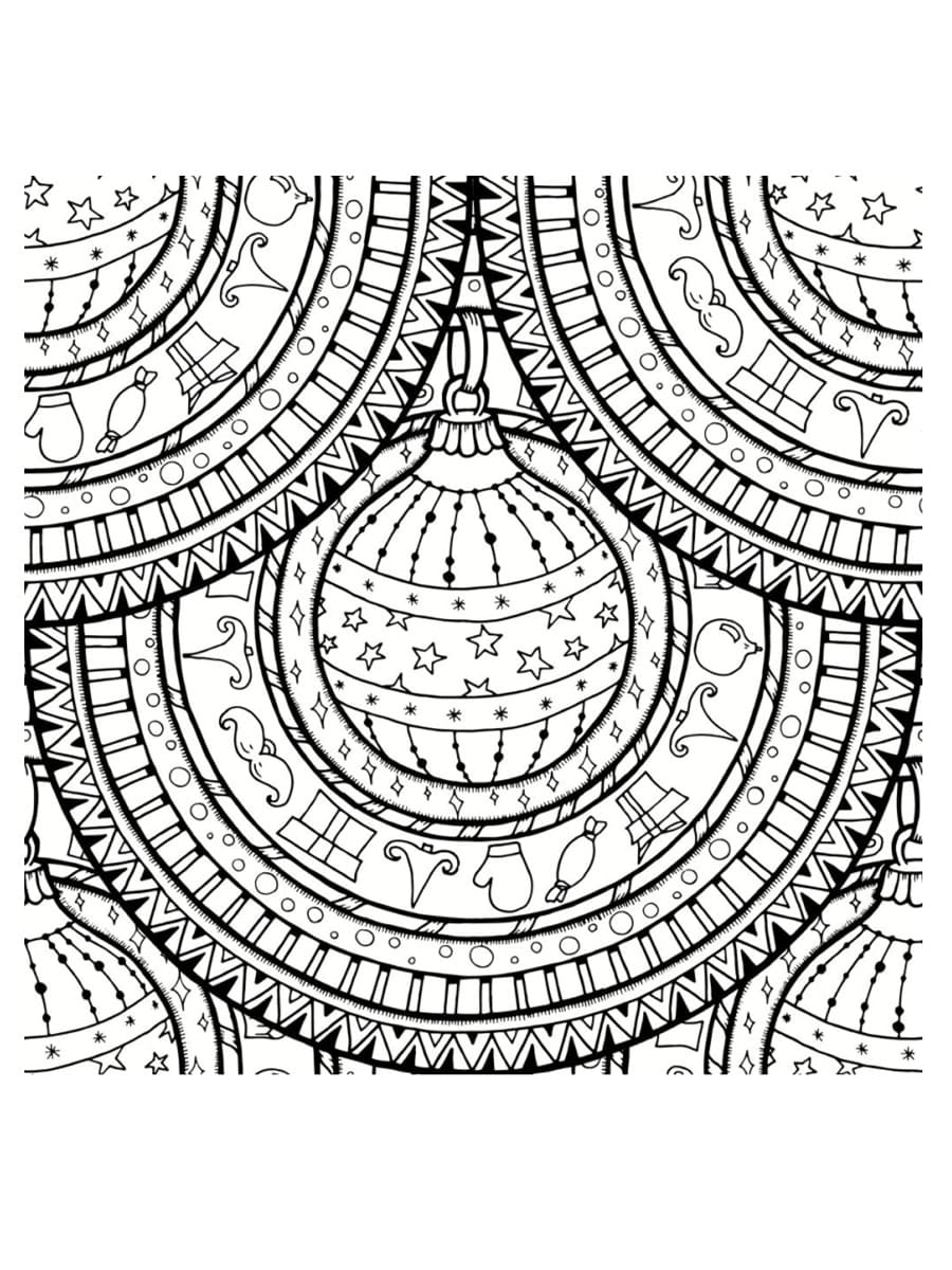 Page de coloriage Mandalas de Noël #175389, collection Mandalas, à imprimer et colorier