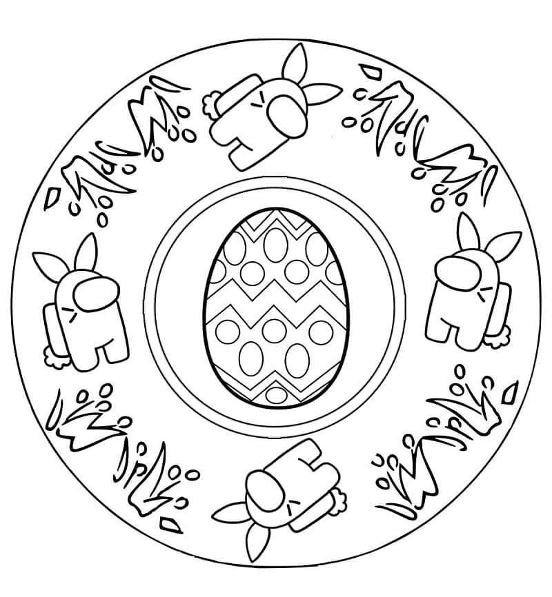 Coloriage gratuit Mandalas de Pâques #175295 de la collection Mandalas à imprimer