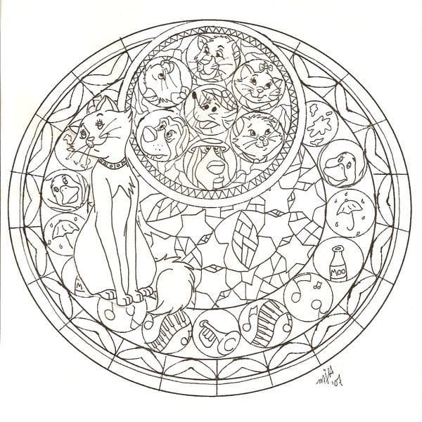 Coloriage Mandalas Disney #175282 à imprimer gratuitement, extrait de la collection Mandalas