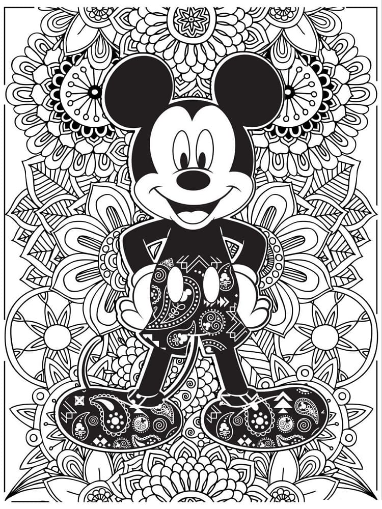 Illustration au trait Mandalas Disney #175288 de la collection Mandalas à colorier gratuitement
