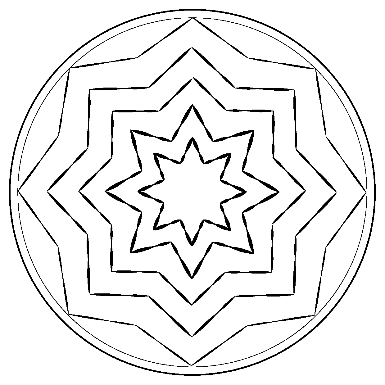 Dessin Mandalas Étoile #117961 (Mandalas) à colorier – Coloriages à