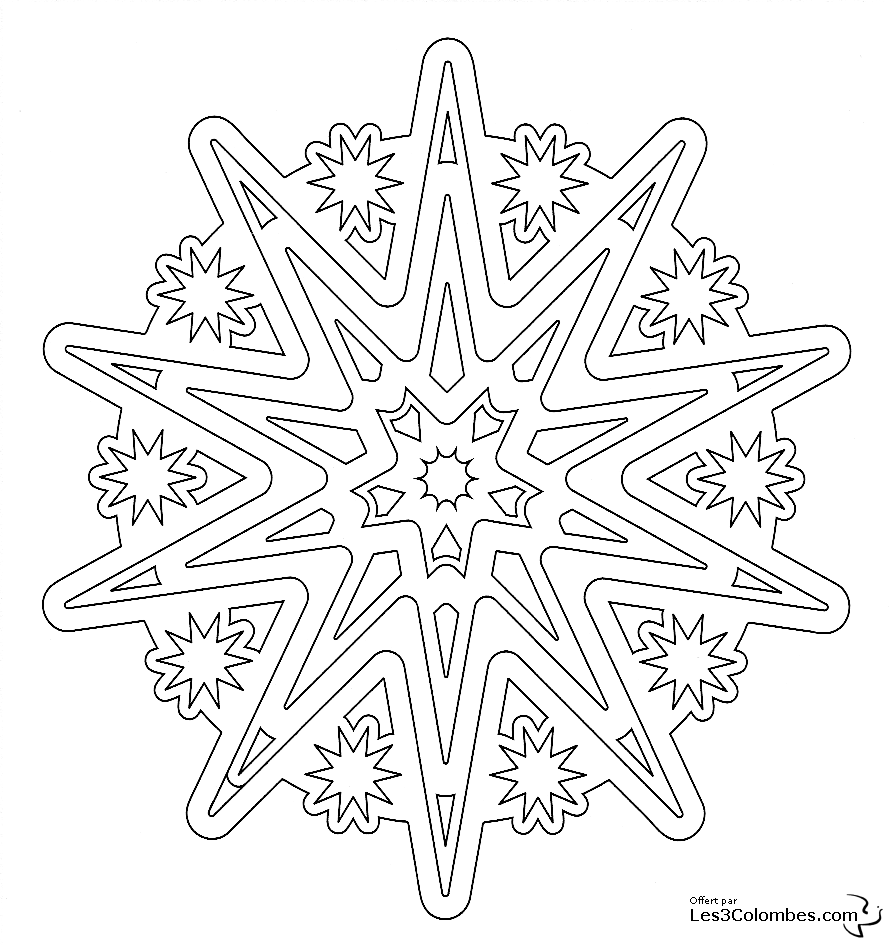 Dessin à colorier: Mandalas Étoile (Mandalas) #117962 - Coloriages à Imprimer Gratuits