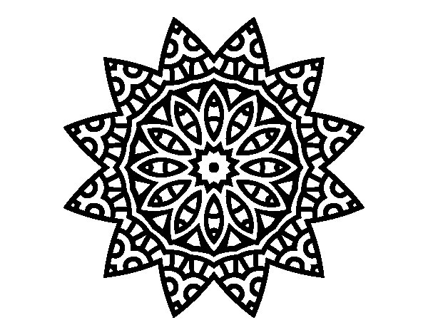 Dessin à colorier: Mandalas Étoile (Mandalas) #117967 - Coloriages à Imprimer Gratuits
