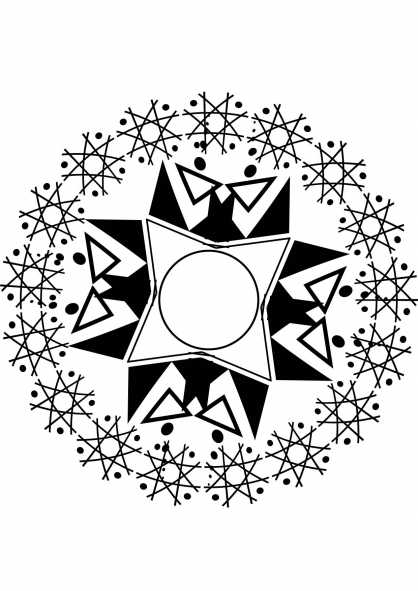 Dessin à colorier: Mandalas Étoile (Mandalas) #117989 - Coloriages à Imprimer Gratuits