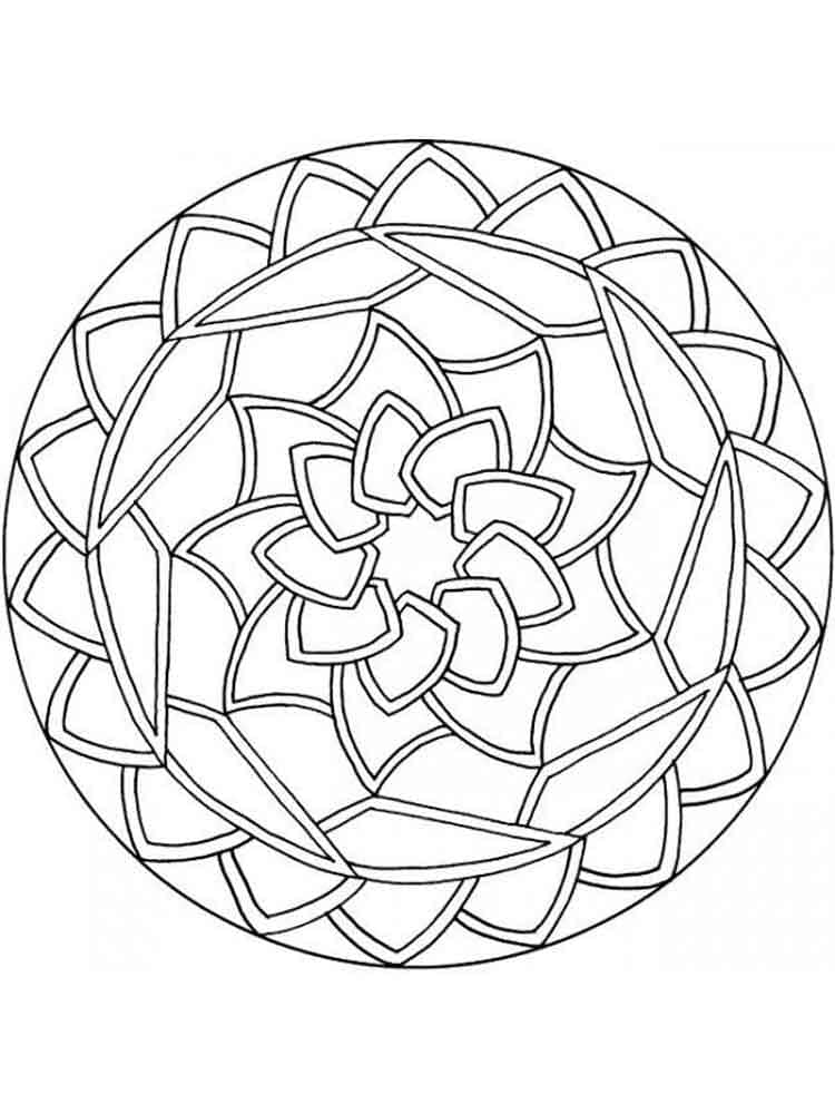 Dessin à colorier: Mandalas Faciles (Mandalas) #175427 - Coloriages à Imprimer Gratuits