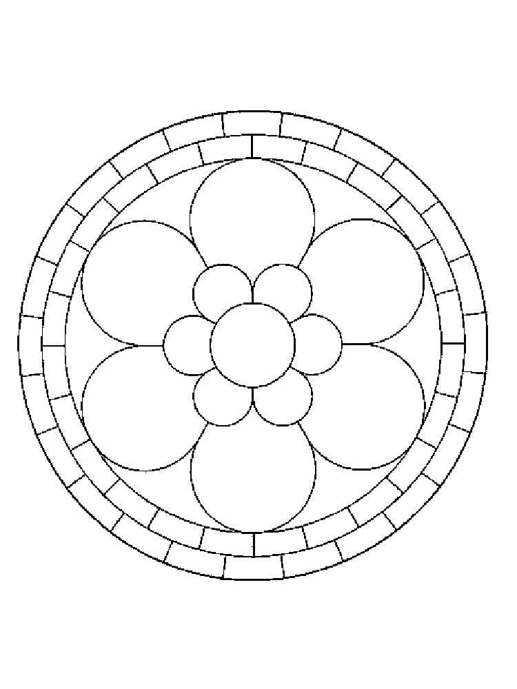 Coloriage gratuit Mandalas Faciles #175428 de la collection Mandalas à imprimer