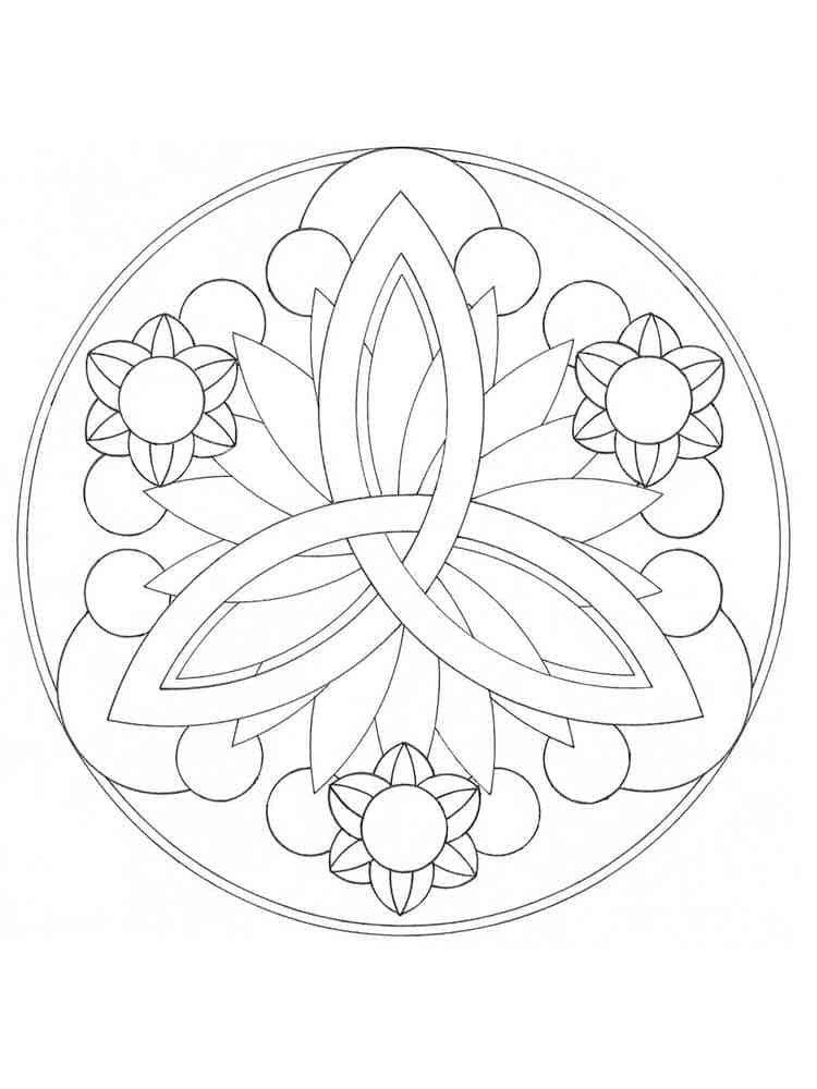 Coloriage gratuit Mandalas Faciles #175439 de la collection Mandalas à imprimer