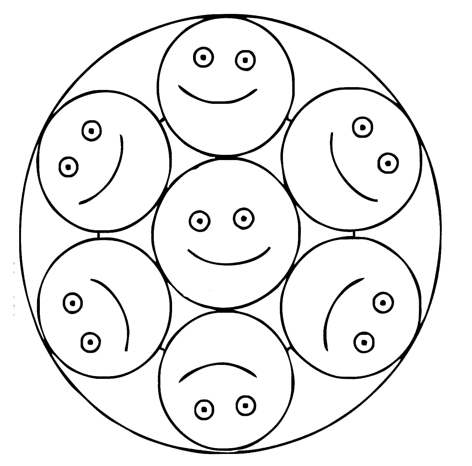 Dessin à colorier Mandalas Faciles #209863 issu de la collection Mandalas, prêt à imprimer