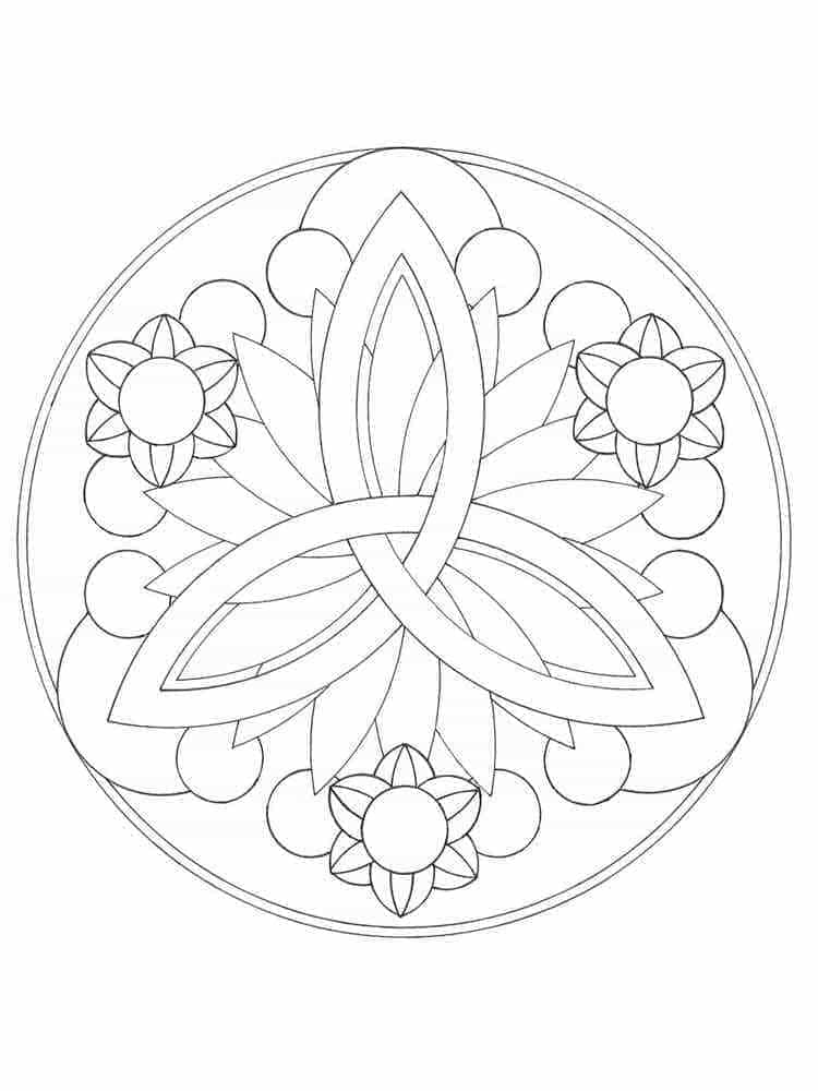 Dessin à colorier: Mandalas Faciles (Mandalas) #209890 - Coloriages à Imprimer Gratuits