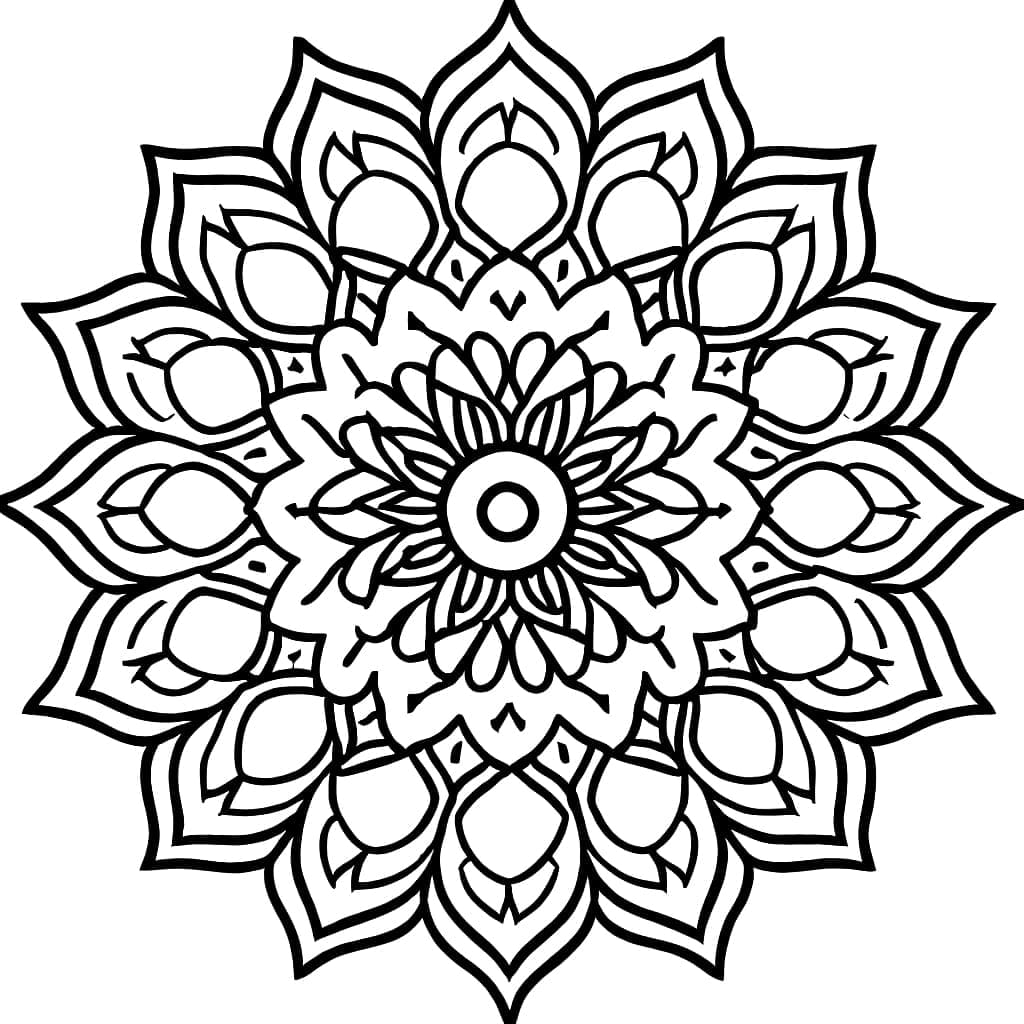 Coloriage gratuit Mandalas Faciles #209898 de la collection Mandalas à imprimer Coloriage gratuit Mandalas Faciles #209898 de la collection Mandalas à imprimer