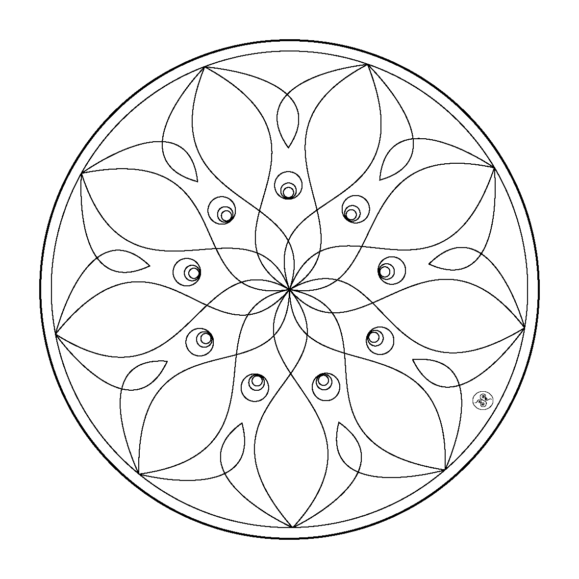 Coloriage Difficile Mandala Fleur pour Adulte dessin gratuit à