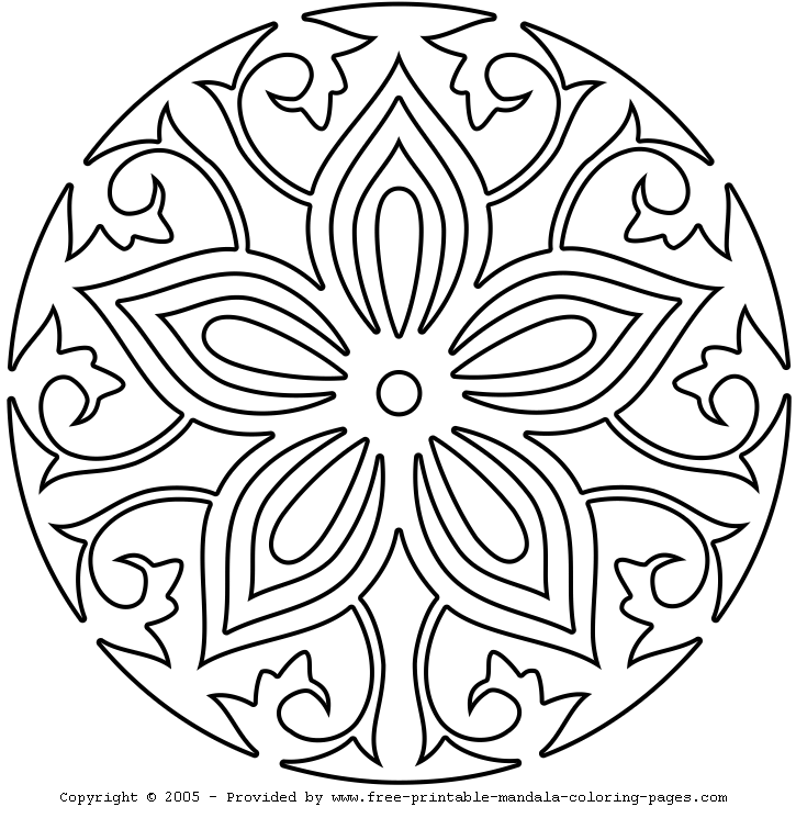 Dessin à colorier: Mandalas Fleurs (Mandalas) #117067 - Coloriages à Imprimer Gratuits