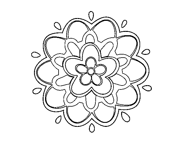 Dessin à colorier: Mandalas Fleurs (Mandalas) #117167 - Coloriages à Imprimer Gratuits