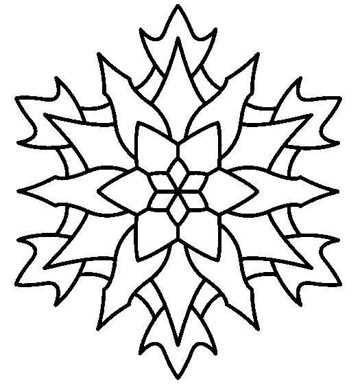 Dessin à colorier: Mandalas Flocon (Mandalas) #117605 - Coloriages à Imprimer Gratuits