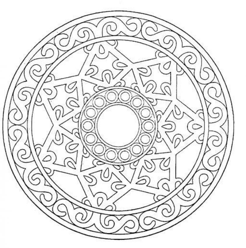 Dessin à colorier: Mandalas Flocon (Mandalas) #117607 - Coloriages à Imprimer Gratuits