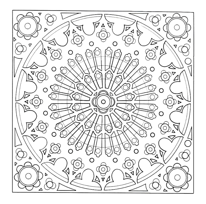 Dessin à colorier: Mandalas Flocon (Mandalas) #117773 - Coloriages à Imprimer Gratuits