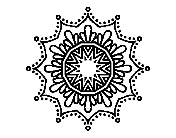 Dessin à colorier: Mandalas Flocon (Mandalas) #117775 - Coloriages à Imprimer Gratuits