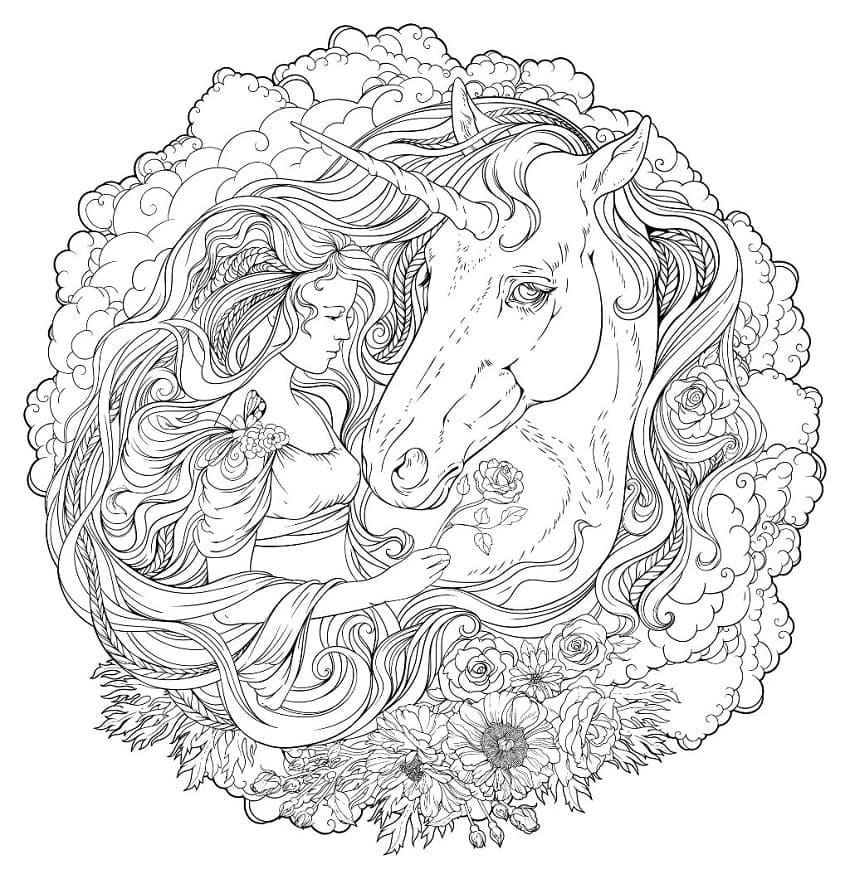 Dessin à colorier: Mandalas Licorne (Mandalas) #174015 - Coloriages à Imprimer Gratuits