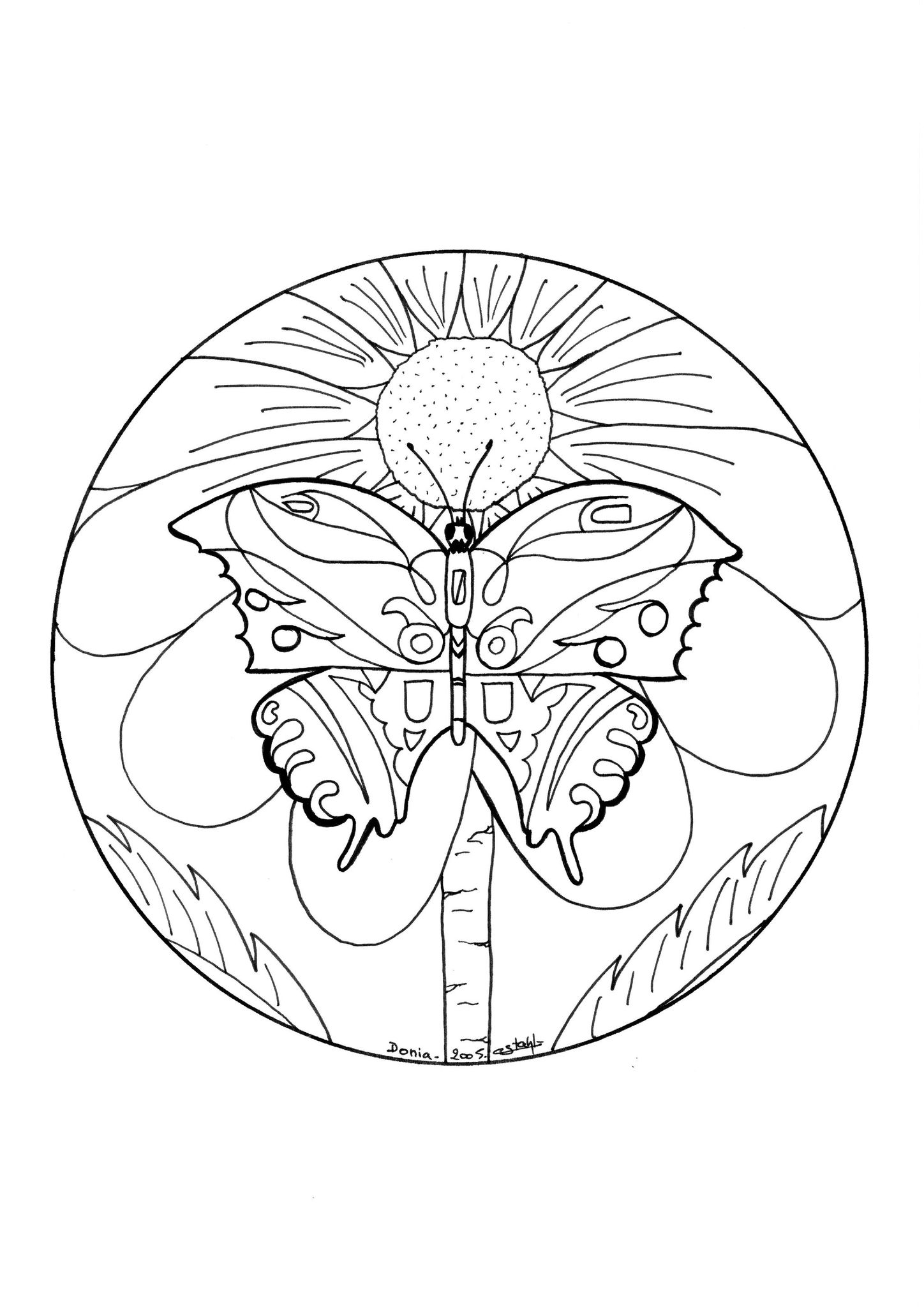 Dessin à colorier: Mandalas Papillon (Mandalas) #117404 - Coloriages à Imprimer Gratuits