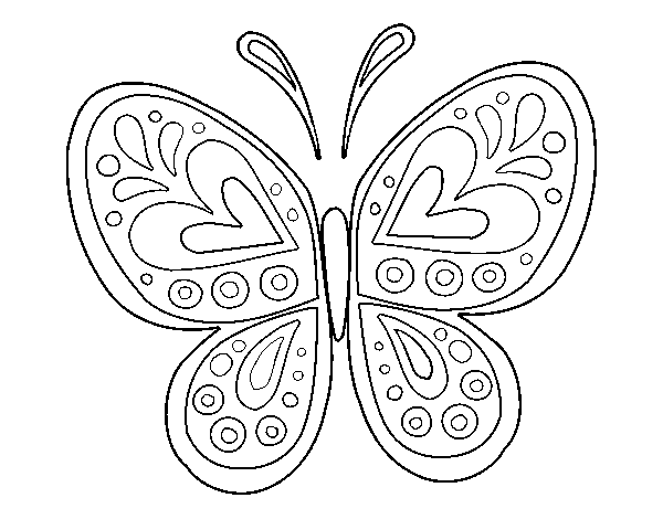 Dessin à colorier: Mandalas Papillon (Mandalas) #117413 - Coloriages à Imprimer Gratuits