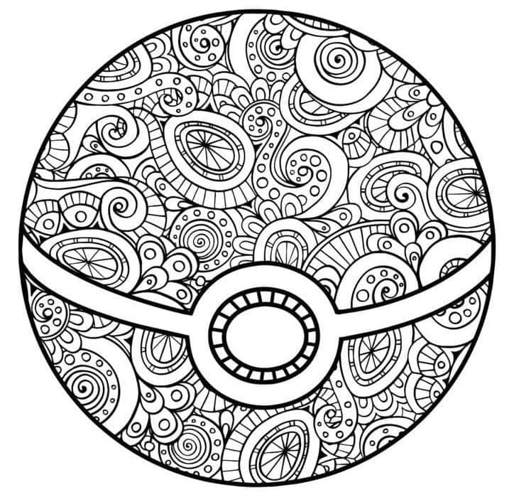 Dessin à colorier: Mandalas Pokémon (Mandalas) #174023 - Coloriages à Imprimer Gratuits