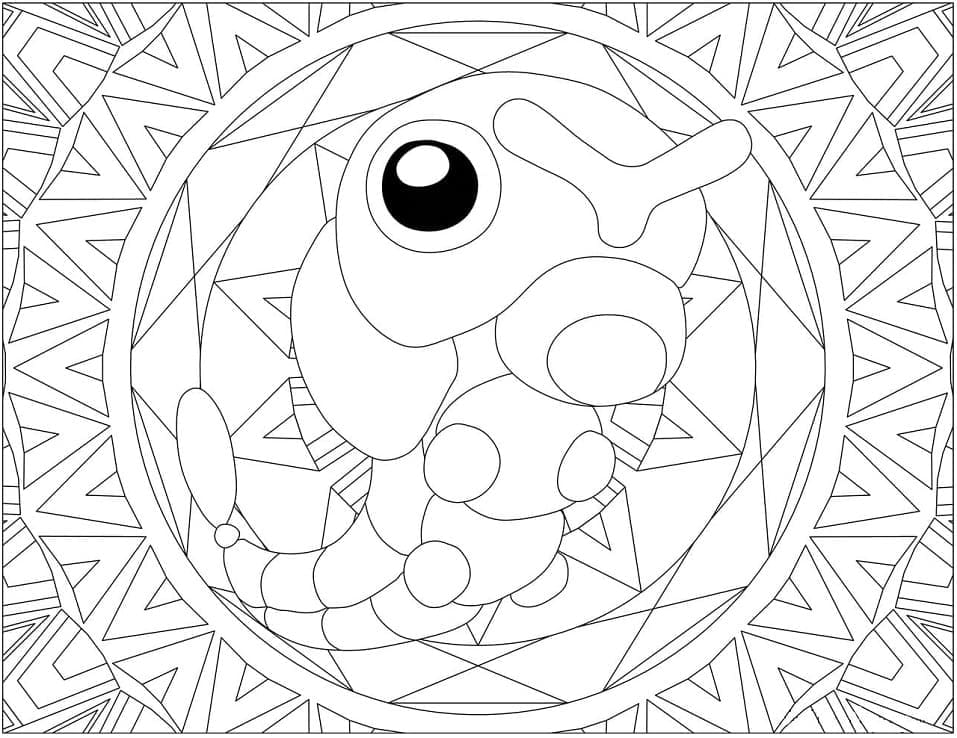 Coloriage gratuit Mandalas Pokémon #174032 de la collection Mandalas à imprimer