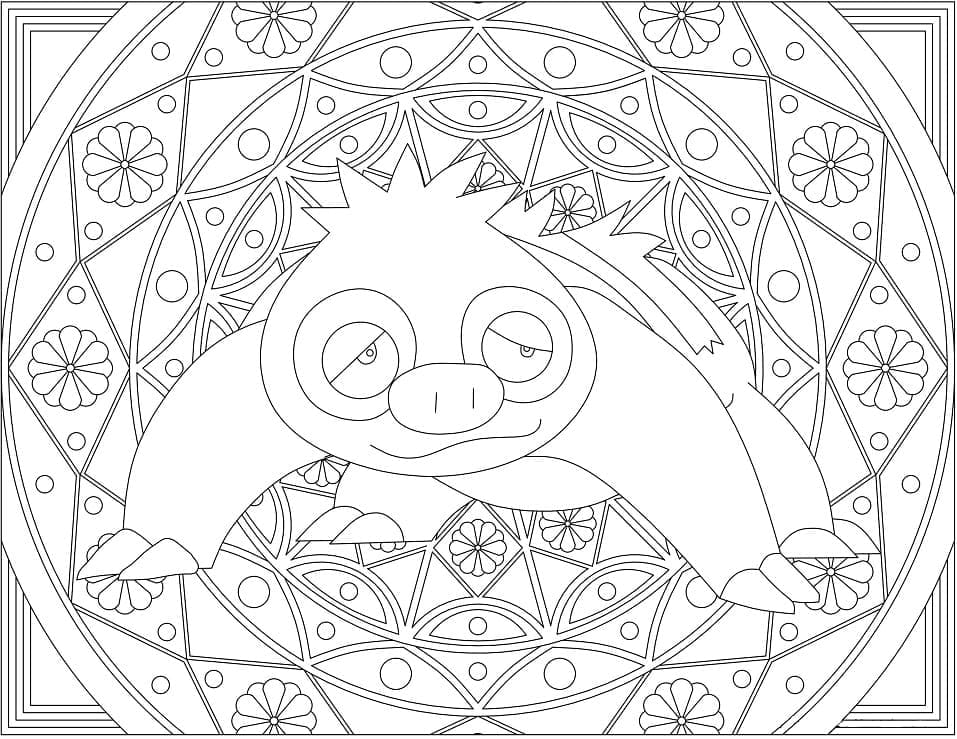 Coloriage gratuit Mandalas Pokémon #174046 de la collection Mandalas à imprimer