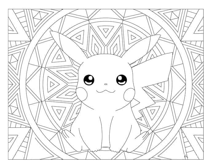 Dessin à colorier: Mandalas Pokémon (Mandalas) #174047 - Coloriages à Imprimer Gratuits