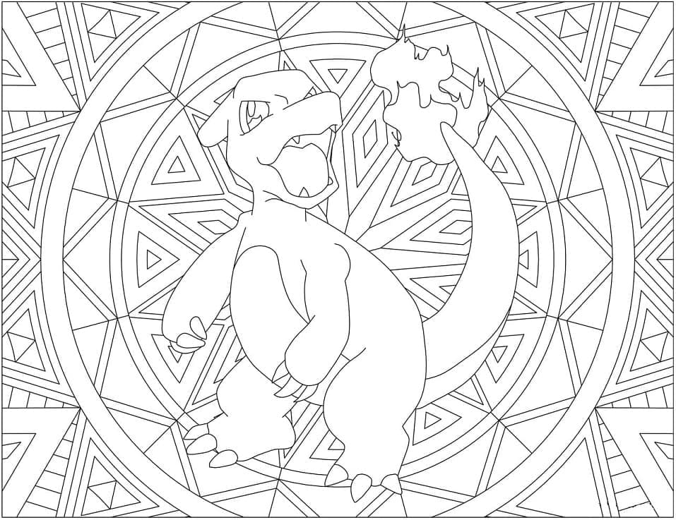 Coloriage gratuit Mandalas Pokémon #174051 de la collection Mandalas à imprimer