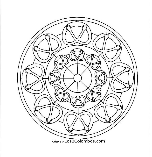 Dessin à colorier: Mandalas pour Enfants (Mandalas) #124108 - Coloriages à Imprimer Gratuits