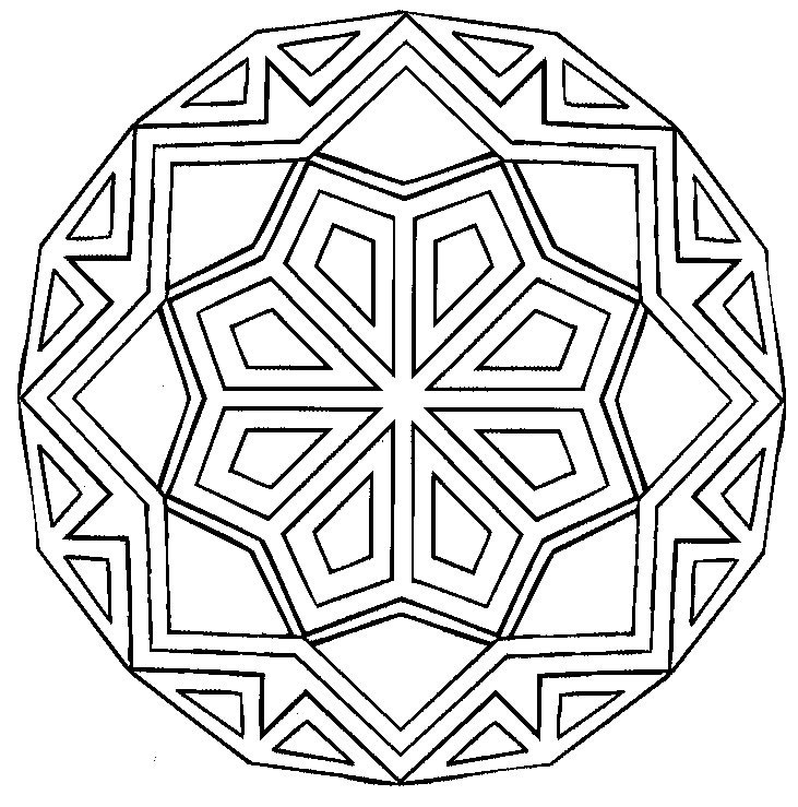 Dessin à colorier: Mandalas pour Enfants (Mandalas) #124112 - Coloriages à Imprimer Gratuits