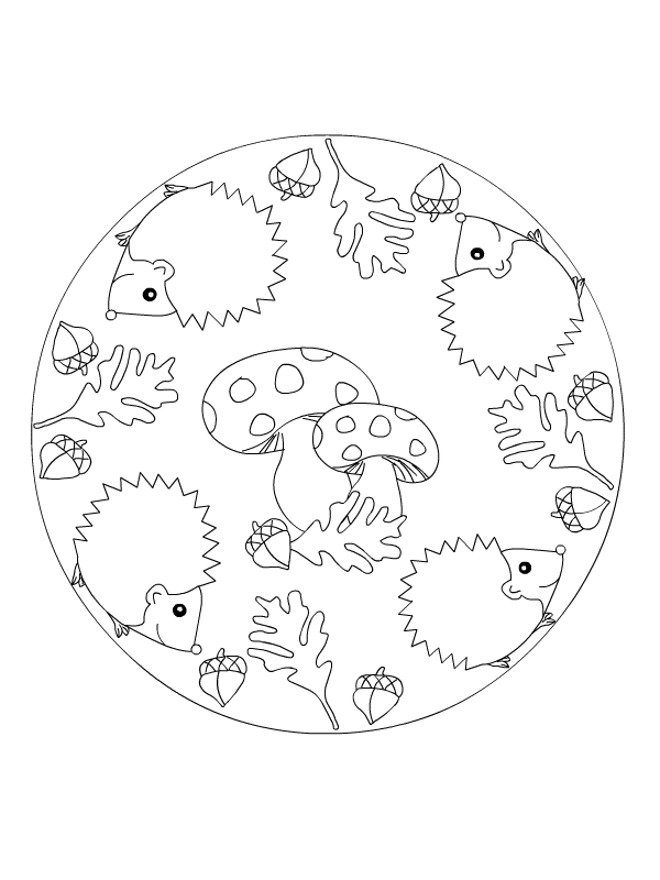 Dessin à colorier: Mandalas pour Enfants (Mandalas) #124116 - Coloriages à Imprimer Gratuits