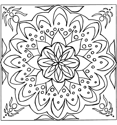 Dessin à colorier: Mandalas pour Enfants (Mandalas) #124122 - Coloriages à Imprimer Gratuits