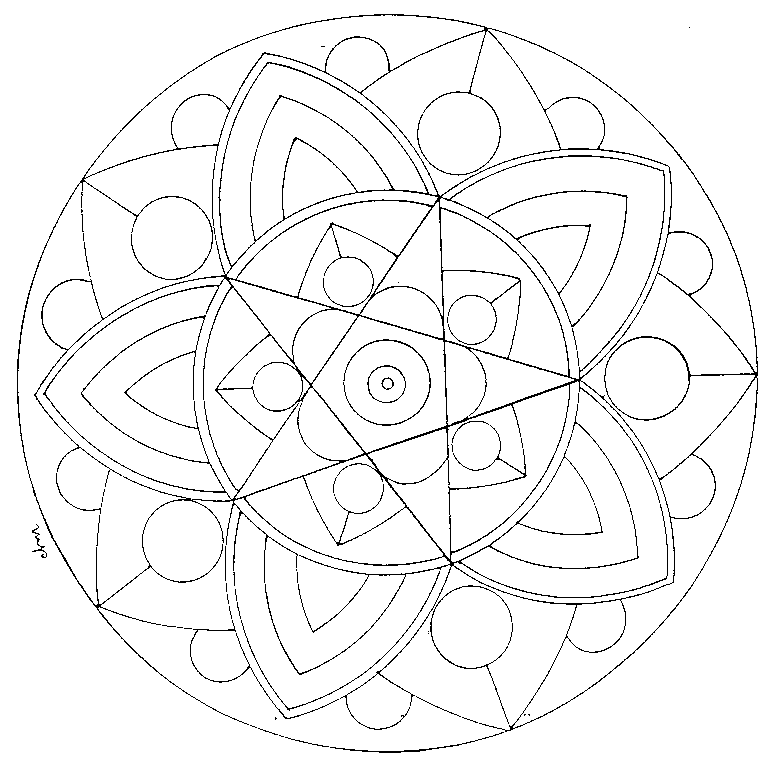 Dessin à colorier: Mandalas pour Enfants (Mandalas) #124124 - Coloriages à Imprimer Gratuits