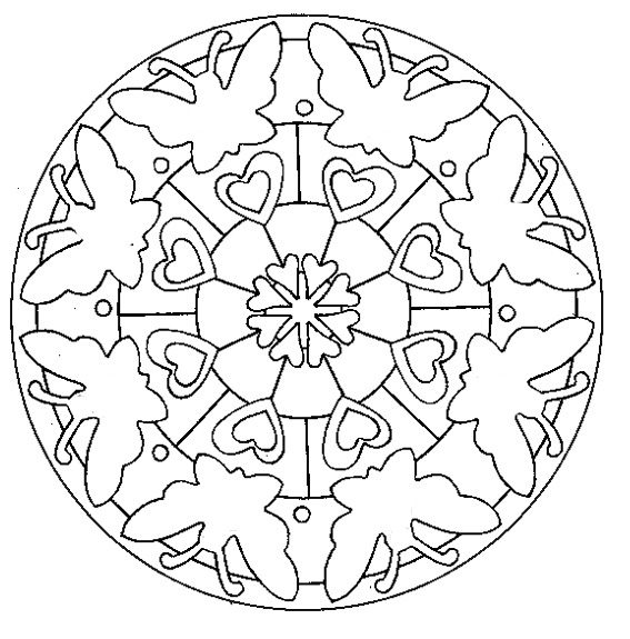 Dessin à colorier: Mandalas pour Enfants (Mandalas) #124126 - Coloriages à Imprimer Gratuits