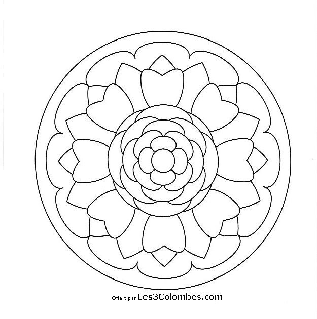 Mandala espace - Mandalas faciles (pour enfants)
