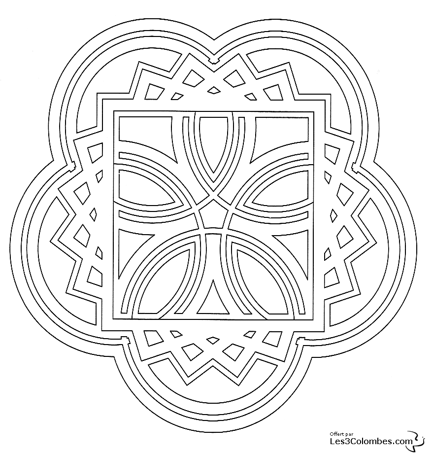 Dessin à colorier: Mandalas pour Enfants (Mandalas) #124131 - Coloriages à Imprimer Gratuits