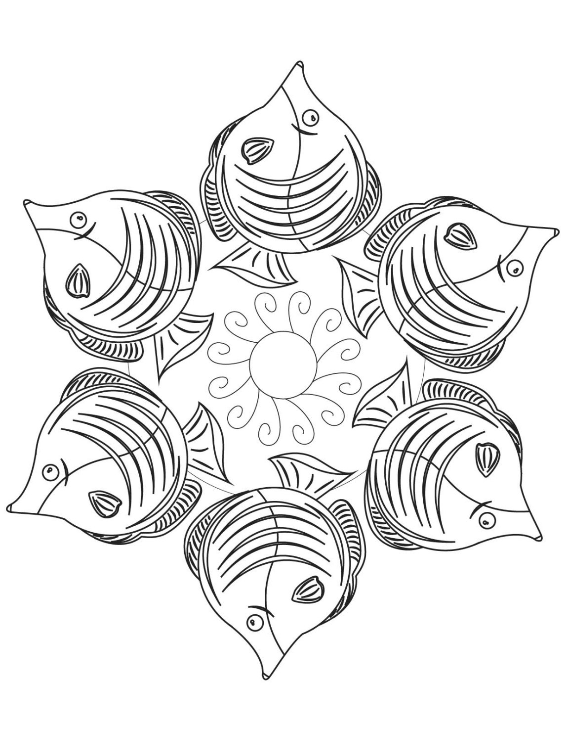 Dessin à colorier: Mandalas pour Enfants (Mandalas) #124135 - Coloriages à Imprimer Gratuits