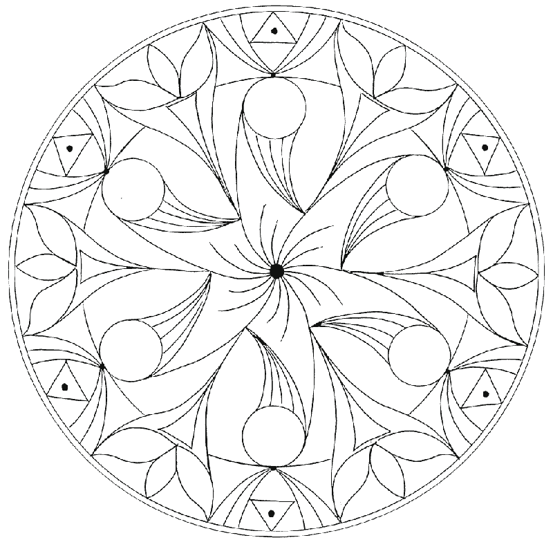 Dessin à colorier: Mandalas pour Enfants (Mandalas) #124145 - Coloriages à Imprimer Gratuits