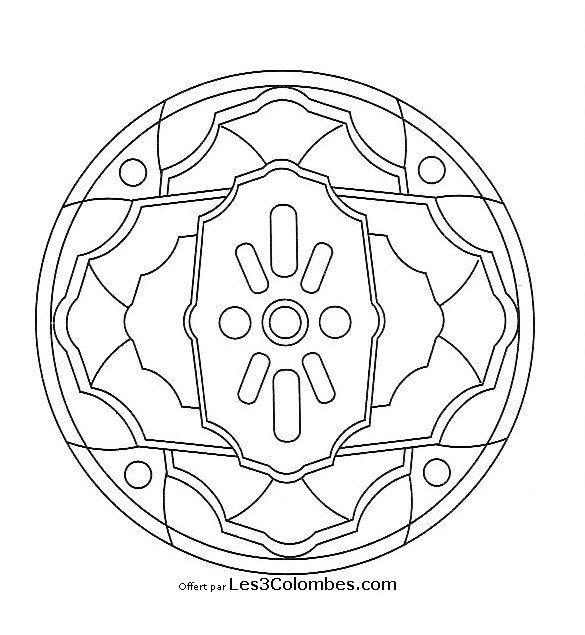 Dessin à colorier: Mandalas pour Enfants (Mandalas) #124148 - Coloriages à Imprimer Gratuits