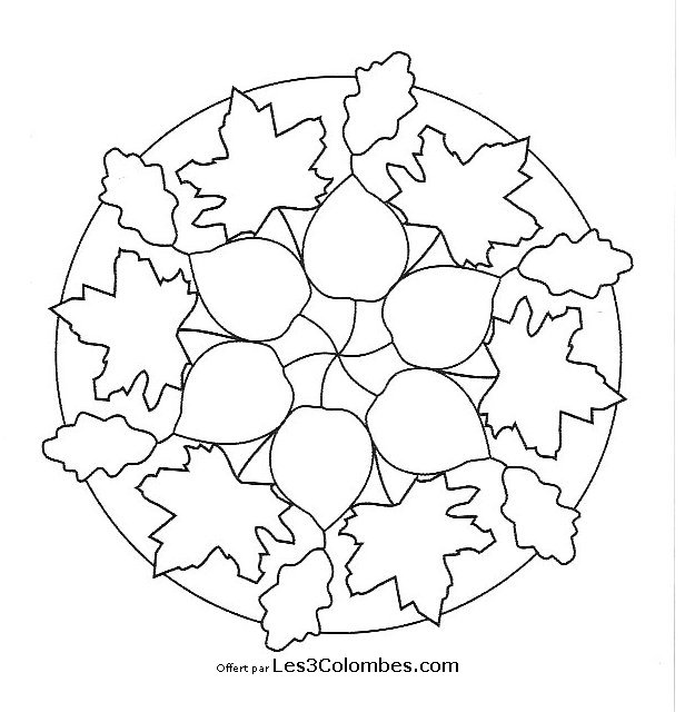 Dessin à colorier: Mandalas pour Enfants (Mandalas) #124165 - Coloriages à Imprimer Gratuits