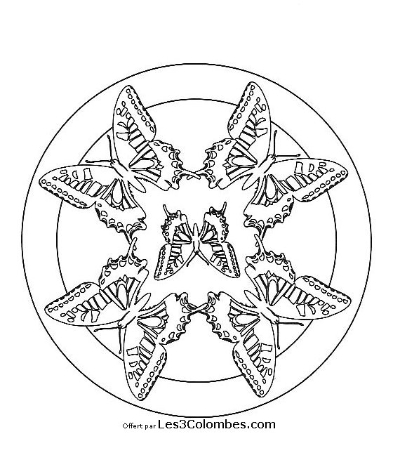 Dessin à colorier: Mandalas pour Enfants (Mandalas) #124170 - Coloriages à Imprimer Gratuits