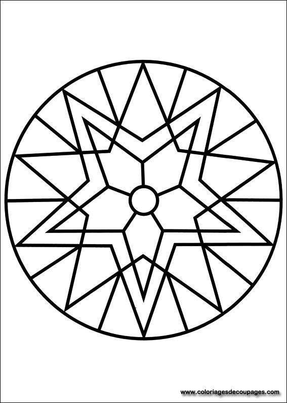 Dessin à colorier: Mandalas pour Enfants (Mandalas) #124179 - Coloriages à Imprimer Gratuits