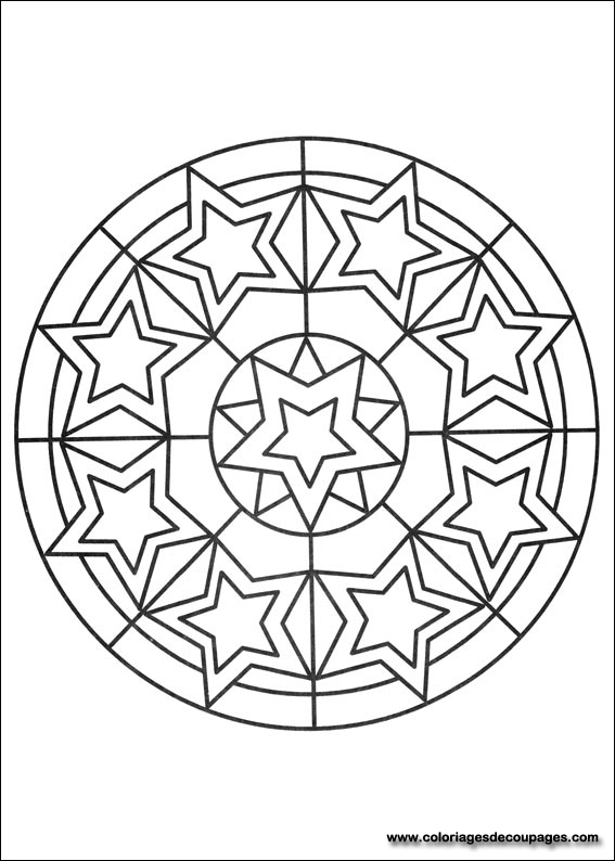 Dessin à colorier: Mandalas pour Enfants (Mandalas) #124182 - Coloriages à Imprimer Gratuits