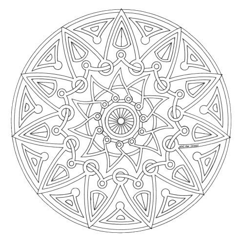 Dessin à colorier: Mandalas pour Enfants (Mandalas) #124192 - Coloriages à Imprimer Gratuits