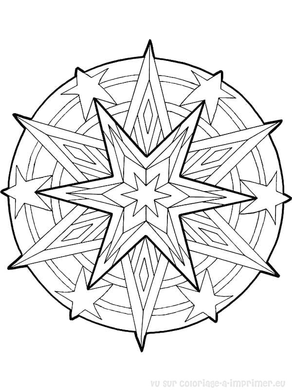 Dessin à colorier: Mandalas pour Enfants (Mandalas) #124193 - Coloriages à Imprimer Gratuits