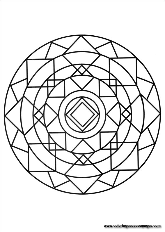 Dessin à colorier: Mandalas pour Enfants (Mandalas) #124194 - Coloriages à Imprimer Gratuits